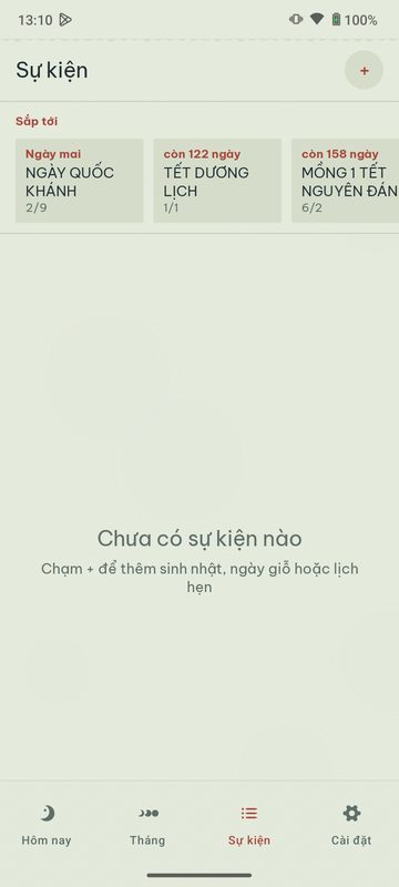 Sự kiện và lời nhắc