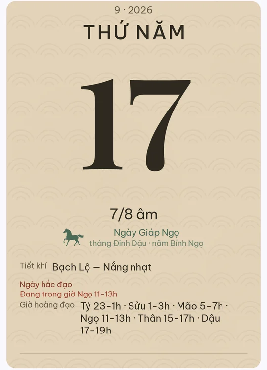Tờ lịch với giao diện Cát biển